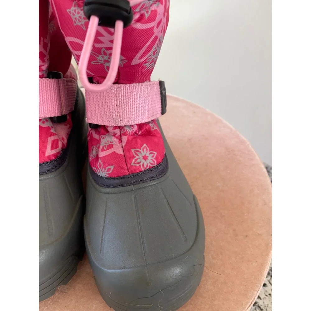 Northside Snow Boots Kids Size 11 Pink Excellent Thinsulate Insulated Snowflake